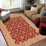 handmade Transitional Victoria Red Beige Hand Knotted RECTANGLE 100% WOOL area rug 10x14