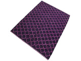 handmade Geometric Kilim Purple Purple Hand-Woven RECTANGLE 100% WOOL area rug 5x7