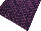 handmade Geometric Kilim Purple Purple Hand-Woven RECTANGLE 100% WOOL area rug 5x7