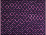 Bohemian Turkish Kilim Sherwood Purple/Purple Wool Rug - 5'2'' x 6'8''