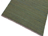 handmade Geometric Kilim Green Blue Hand-Woven RECTANGLE 100% WOOL area rug 4x5