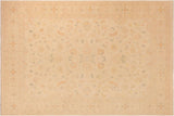 Oriental Ziegler Pat Beige Gold Hand-Knotted Wool Rug - 9'9'' x 12'8''
