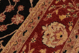 handmade Traditional Kafkaz Chobi Ziegler Black Red Hand Knotted RECTANGLE 100% WOOL area rug 10 x 14