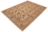 handmade Traditional Kafkaz Chobi Ziegler Beige Tan Hand Knotted RECTANGLE 100% WOOL area rug 10 x 14