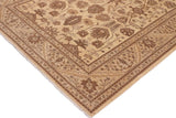 handmade Traditional Kafkaz Chobi Ziegler Beige Tan Hand Knotted RECTANGLE 100% WOOL area rug 10 x 14