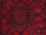 handmade Tribal Biljik Khal Muhammadi Red Blue Hand Knotted RECTANGLE 100% WOOL area rug 5x7