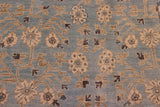 handmade Transitional Kafkaz Chobi Ziegler Blue Beige Hand Knotted RECTANGLE 100% WOOL area rug 8 x 10