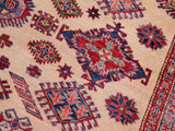 handmade Geometric Super Kazak Beige Red Hand Knotted RECTANGLE 100% WOOL area rug 8x10