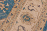 handmade Traditional Kafkaz Chobi Ziegler Lt. Blue Beige Hand Knotted RECTANGLE 100% WOOL area rug 9 x 12