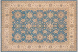 handmade Traditional Kafkaz Chobi Ziegler Lt. Blue Beige Hand Knotted RECTANGLE 100% WOOL area rug 9 x 12