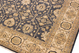 handmade Traditional Kafkaz Chobi Ziegler Bluish Gray Ivory Hand Knotted RECTANGLE 100% WOOL area rug 8 x 10