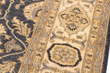 handmade Traditional Kafkaz Chobi Ziegler Bluish Gray Ivory Hand Knotted RECTANGLE 100% WOOL area rug 8 x 10