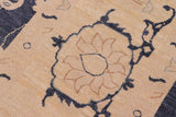 handmade Traditional Kafkaz Chobi Ziegler Bluish Gray Beige Hand Knotted RECTANGLE 100% WOOL area rug 9 x 12