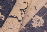 handmade Traditional Kafkaz Chobi Ziegler Bluish Gray Beige Hand Knotted RECTANGLE 100% WOOL area rug 9 x 12