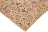 handmade Traditional Kafkaz Chobi Ziegler Beige Tan Hand Knotted RECTANGLE 100% WOOL area rug 10 x 14