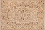 handmade Traditional Kafkaz Chobi Ziegler Beige Tan Hand Knotted RECTANGLE 100% WOOL area rug 10 x 14