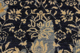 handmade Modern Kafkaz Blue Ivory Hand Knotted RECTANGLE 100% WOOL area rug 10x14