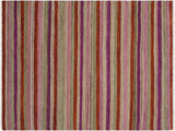 Boho Chic Turkish Kilim Shin Rust/Purple Wool Rug - 2'10'' x 3'11''