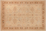 handmade Traditional Kafkaz Chobi Ziegler Beige Brown Hand Knotted RECTANGLE 100% WOOL area rug 10 x 14