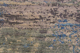 handmade Modern Kafkaz Grey Blue Hand Knotted RECTANGLE 100% WOOL area rug 8x8