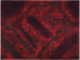 Overdyed Color Reform Skaggs Drk. Red/Blue Wool Rug -7'11 x 9'10