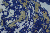 handmade Modern Kafkaz Blue Beige Hand Knotted RECTANGLE 100% WOOL area rug 8x10