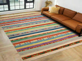 handmade Modern Moroccan Hi Ivory Rust Hand-Woven RECTANGLE 100% WOOL area rug 10x13