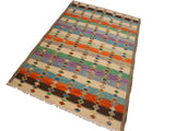 handmade Modern Moroccan Hi Ivory Brown Hand-Woven RECTANGLE 100% WOOL area rug 9x12
