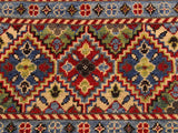 handmade Geometric Khurgeen Red Beige Hand Knotted RUNNER 100% WOOL area rug 3x10