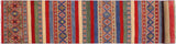 handmade Geometric Khurgeen Red Beige Hand Knotted RUNNER 100% WOOL area rug 3x10