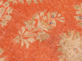 handmade Vintage Vintage Orange Blue Hand Knotted RECTANGLE 100% WOOL area rug 10x13