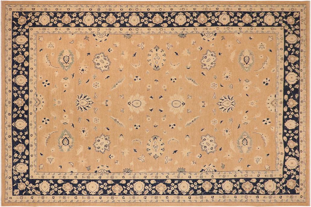 handmade Traditional Kafkaz Brown Blue Hand Knotted RECTANGLE 100% WOOL area rug 10x14