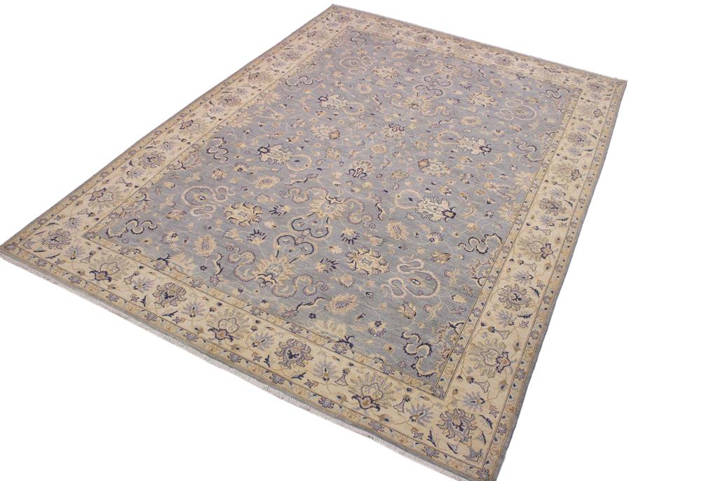 handmade Traditional Kafkaz Grey Ivory Hand Knotted RECTANGLE 100% WOOL area rug 10x14