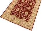 handmade Traditional Kafkaz Chobi Ziegler Red Ivory Hand Knotted RECTANGLE 100% WOOL area rug 4 x 6