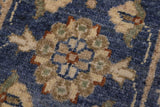 handmade Traditional Kafkaz Blue Ivory Hand Knotted RUNNER 100% WOOL area rug 3 x 7
