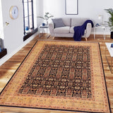 handmade Transitional Kafkaz Chobi Ziegler Blue Gold Hand Knotted RECTANGLE 100% WOOL area rug 10 x 14