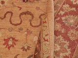 handmade Traditional Kafkaz Chobi Ziegler Gold Red Hand Knotted RECTANGLE 100% WOOL area rug 10 x 15