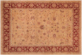 Oriental Ziegler Kari Gold Red Hand-Knotted Wool Rug - 10'2'' x 14'9''