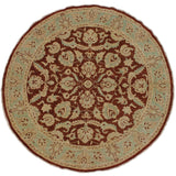handmade Traditional Kafkaz Brown Green Hand Knotted ROUND 100% WOOL area rug 8x8