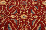 handmade Transitional Kafkaz Chobi Ziegler Red Blue Hand Knotted RECTANGLE 100% WOOL area rug 10 x 14