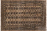 handmade Geometric Bokhara Grey Black Hand Knotted RECTANGLE 100% WOOL area rug 5x8