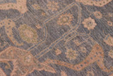 handmade Geometric Kafkaz Chobi Ziegler Gray Lt. Blue Hand Knotted RECTANGLE 100% WOOL area rug 8 x 10