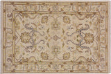 Boho Chic Ziegler Stamm Ivory Gold Hand-Knotted Wool Rug - 3'0'' x 4'11''