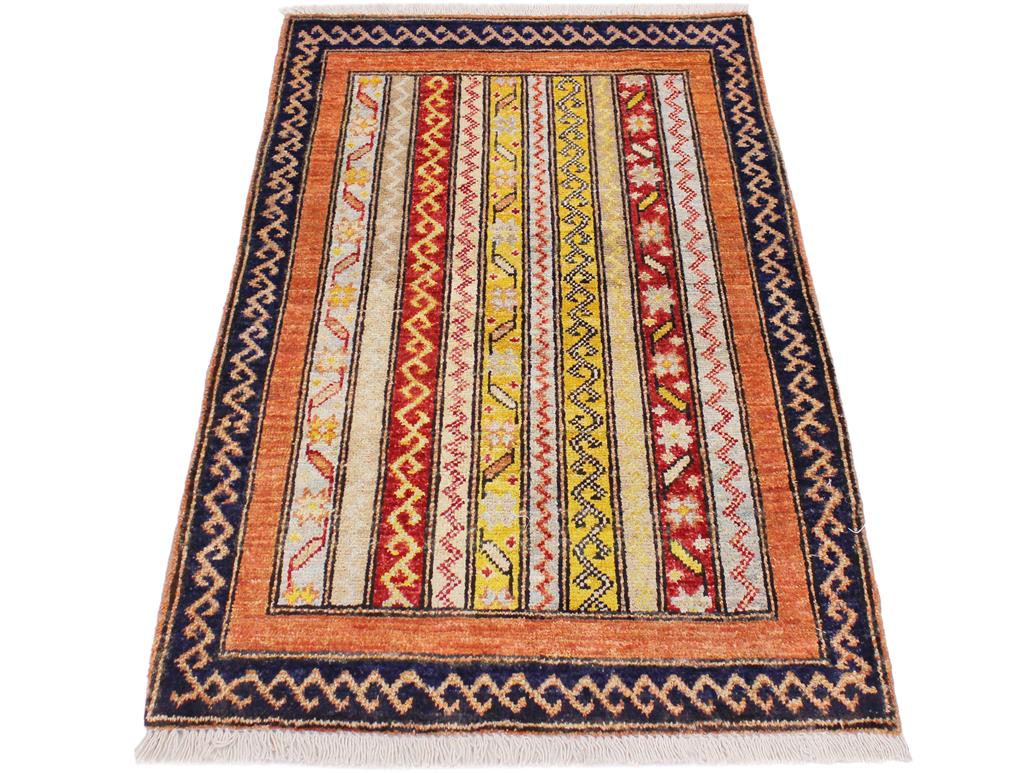 handmade Transitional Shawl Blue Rust Hand Knotted RECTANGLE 100% WOOL area rug 2x3