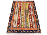 handmade Transitional Shawl Blue Rust Hand Knotted RECTANGLE 100% WOOL area rug 2x3