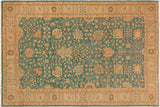 Shabby Chic Ziegler Lora Green Tan Hand-Knotted Wool Rug - 10'1'' x 13'8''