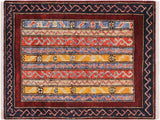 Tribal Shawl Staton Vegetable Dyed Wool Rug - 2'0'' x 2'10''