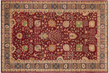Boho Chic Ziegler Mona Red Blue Hand-Knotted Wool Rug - 10'0'' x 14'7''