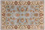 Classic Ziegler Stephen Blue Ivory Hand-Knotted Wool Rug - 1'11'' x 2'10''