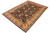 handmade Traditional Kafkaz Chobi Ziegler Blue Tan Hand Knotted RECTANGLE 100% WOOL area rug 10 x 13